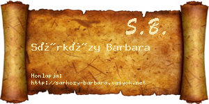 Sárközy Barbara névjegykártya